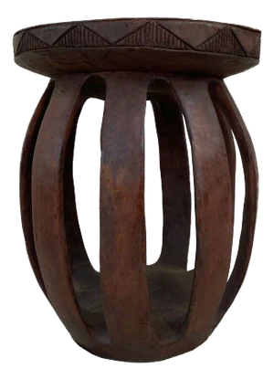Vintage African Large Baga Stool Guinea-Bissau 19" H by 13" W