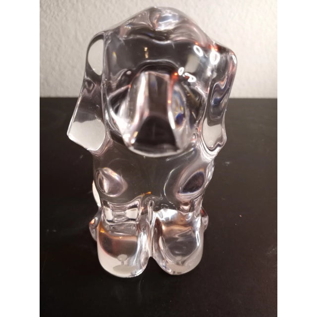 Transparent Clear Art Crystal Snoopy Dog Figurine For Sale - Image 8 of 8
