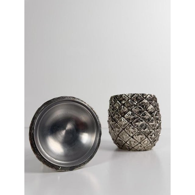 Mid-Century Pineapple Ice Bucket in Silvered Pewter attributed to Mauro Manetti, Italy, 1970s For Sale - Image 15 of 18