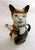 Large zoomorphic teapot in the shape of a "Pussy Foot" cat, depicted seated with a bow tie, with a removable head lid,...