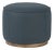 Four Hands Sinclair Round Ottoman - Fresno Cobalt For Sale