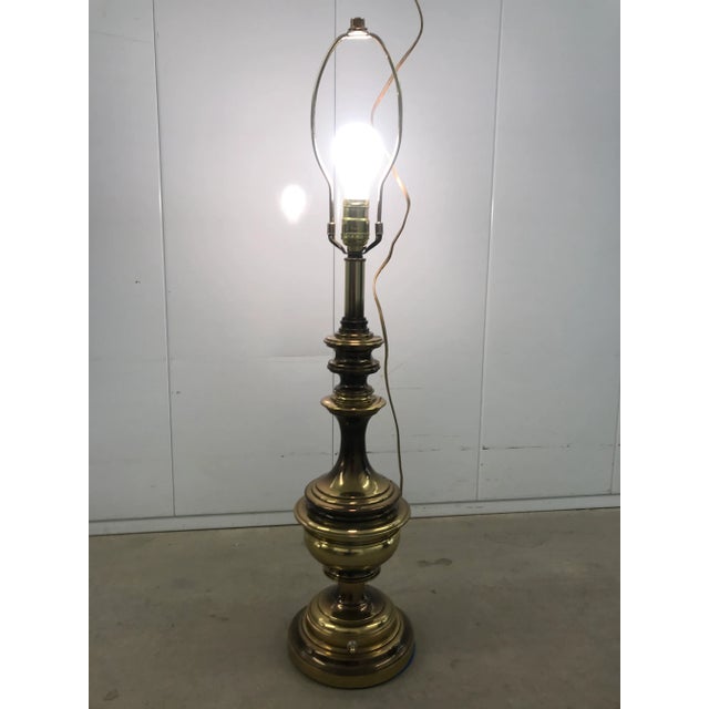 Mid-Century Modern Solid Brass Table Lamp Manner of Stiffel For Sale - Image 11 of 13