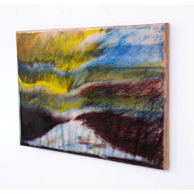 Set of Three Ceramic wall plaques. Contemporary Abstract, so typical 1960s Two are signed, see photos. Works very well as...