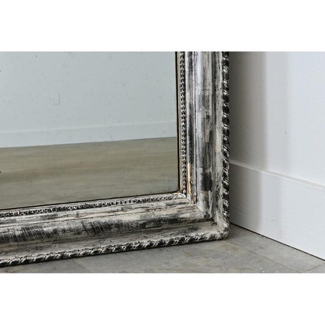 French 19th Century Louis Philippe Silver Gilt Mirror For Sale - Image 9 of 10