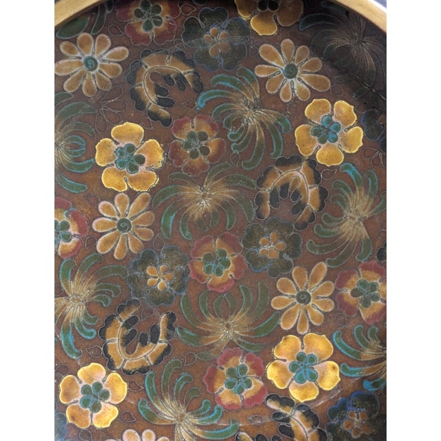 Antique Chinese Cloisonne on Bronze Brush-Wash Bowl (Late Qing) For Sale In Dallas - Image 6 of 7