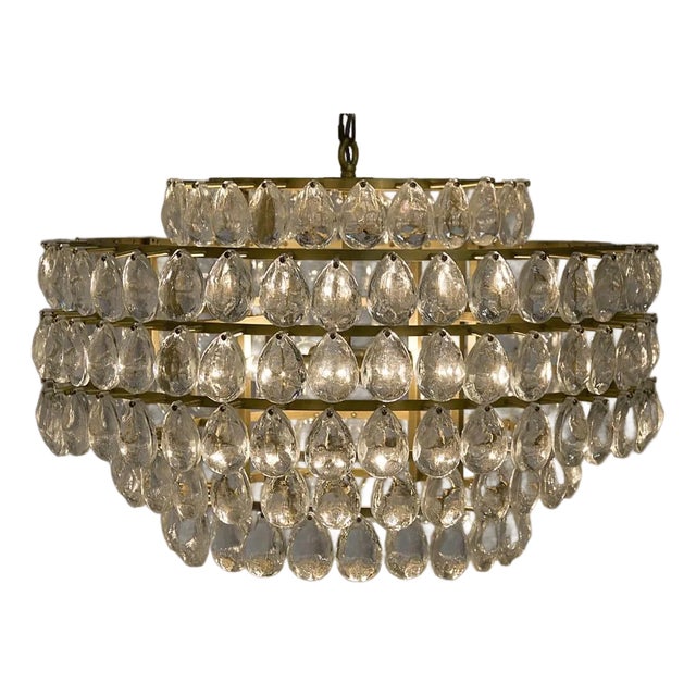 NOIR Linden Chandelier, Antique Brass, and Black Iron For Sale