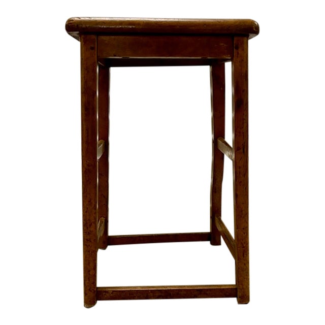 Vintage Wooden Stool For Sale