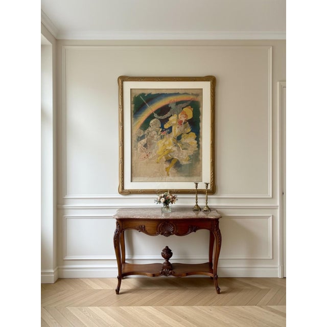 An exceptional original Belle Époque color lithograph by Jules Chéret (1836–1932), the celebrated French artist widely...