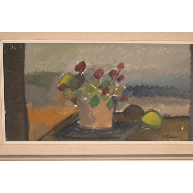 B. Sjööberg, Flower Motif, 1950s, Oil on Canvas, Framed For Sale - Image 7 of 18
