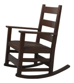 1900s Vintage Gustav Stickley Craftsman Furniture Child's Rocking Chair