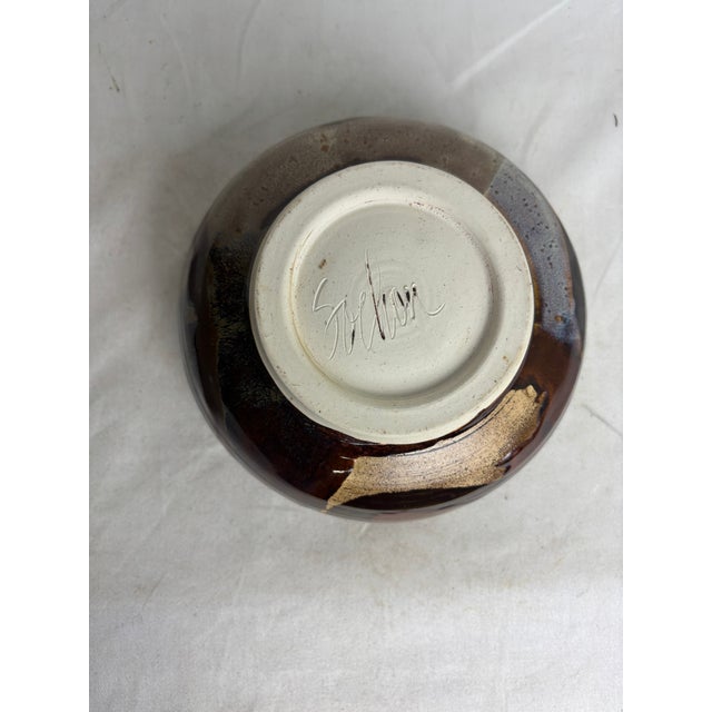 Ceramic Organic Pottery Bowl by Flynn Sochon W/ Deckled Rim For Sale - Image 7 of 8