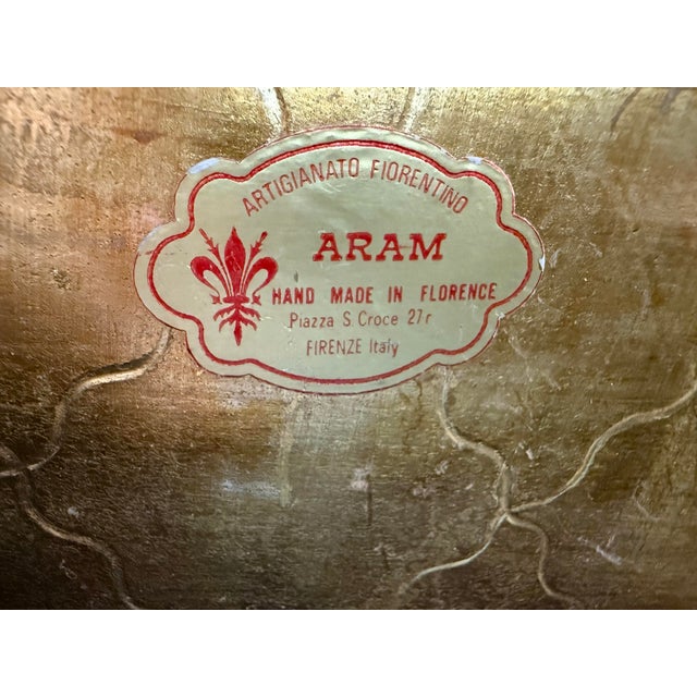 Mid 20th Century Italian Wooden Hand Painted Florentino Ink Writing Stationary Box Notes-Letters Box For Sale - Image 9 of 10