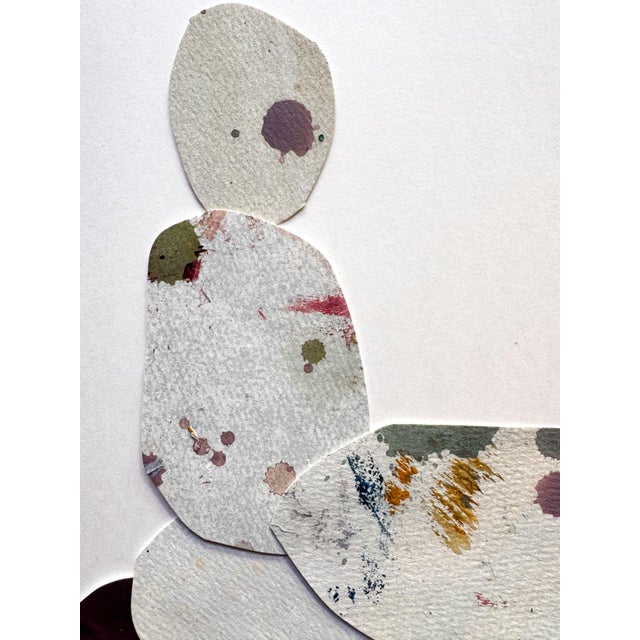 "Love Without Words 1" Original Mixed-Media Collage on Paper by Zac Woodiel For Sale - Image 4 of 9