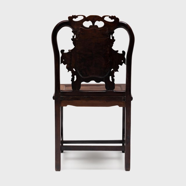 Shanghai Deco Marble Back Chair, C. 1930 For Sale - Image 4 of 8