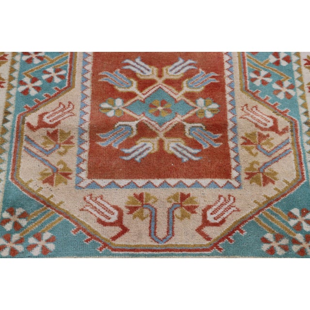 1970s 1970s Boho Style Handmade Cream Milas Area Rug For Sale - Image 5 of 12