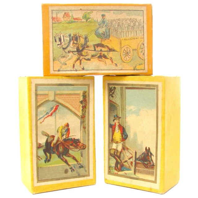 19thC French Equestrian Motif Boxes, S/3 For Sale - Image 10 of 10