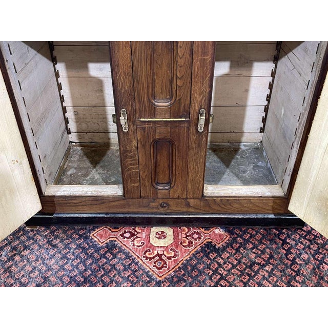 Antique Icebox in Oak with Marble Top, 1900s For Sale - Image 10 of 18