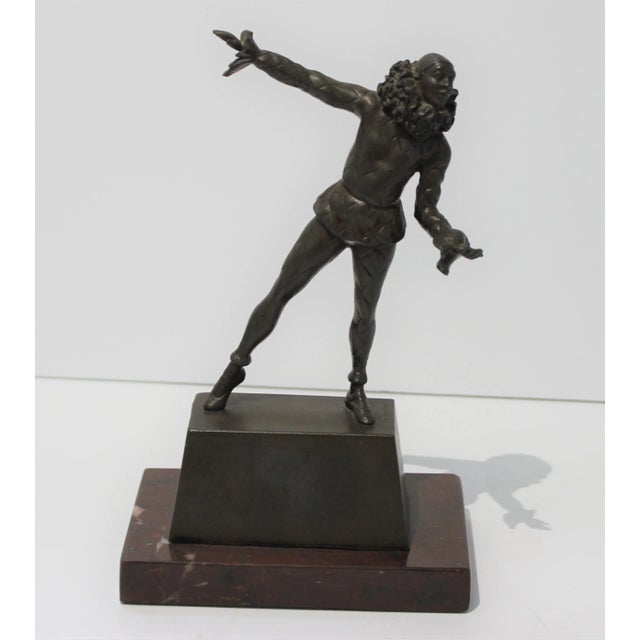 Art Deco Harlequin Sculpture Art Deco 1920s For Sale - Image 3 of 12
