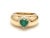 Heart emerald diamond gypsy ring gold Natural emerald heart dome diamond heart gypsy ring gold Emerald heart diamond...
