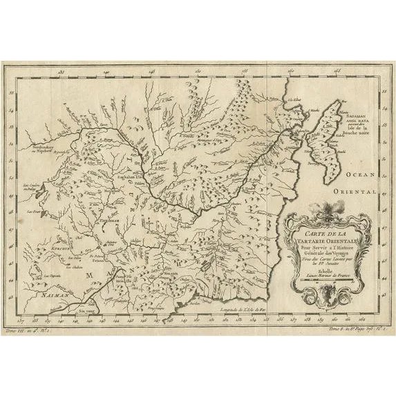 Antique Map of Tartary Northern China and Far Eastern Russia, 1757 For Sale