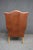 Animal Skin Ethan Allen Leather Wingback Chair For Sale - Image 7 of 12
