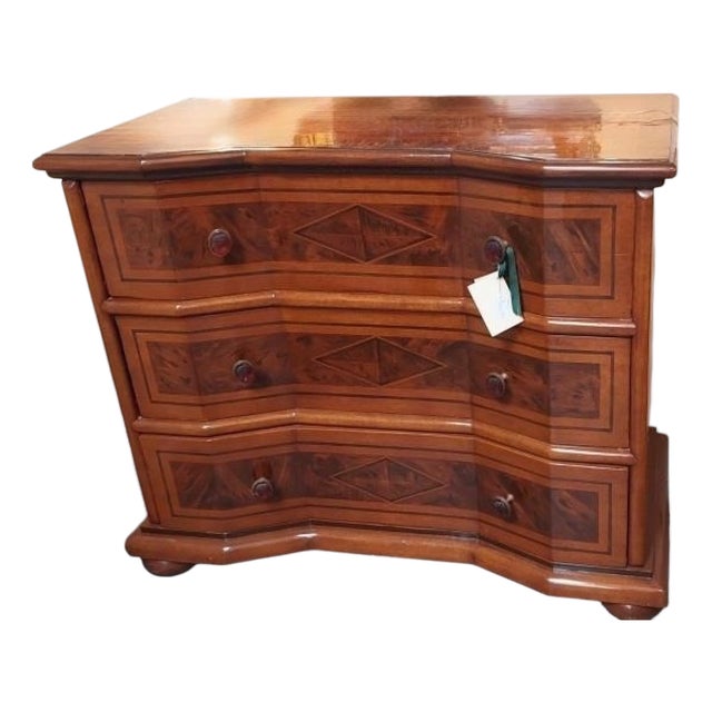 18c Style Northern Italian Mahogany & Fruitwood Inlaid Chest of Drawers For Sale