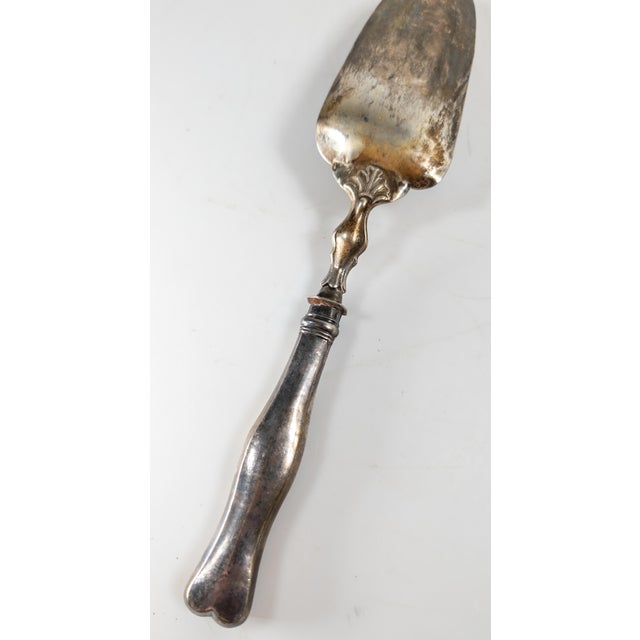 19th Century Continental European Austrian 800 Silver Server With 3 Graces Engraving For Sale - Image 17 of 17