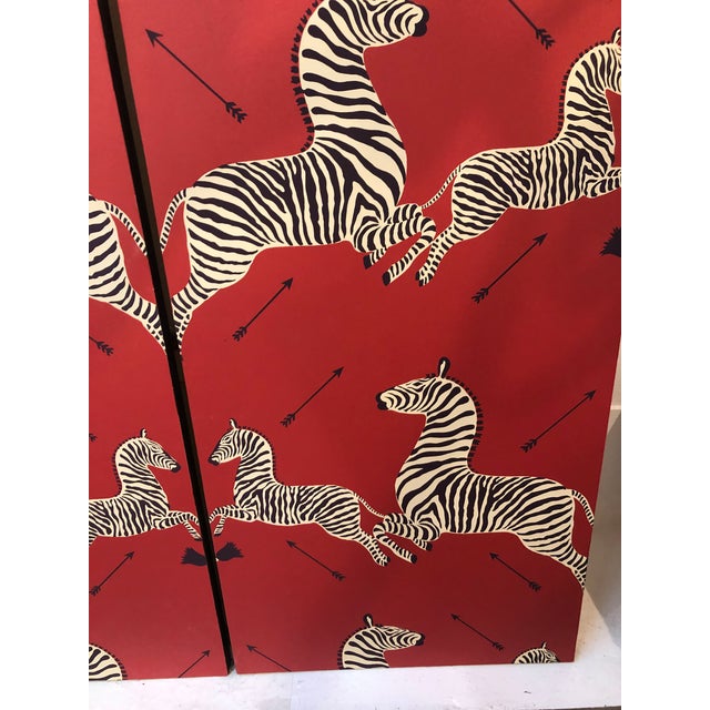 Wall Mounted Scalamandre Zebra Wallpaper Panels a Pair
