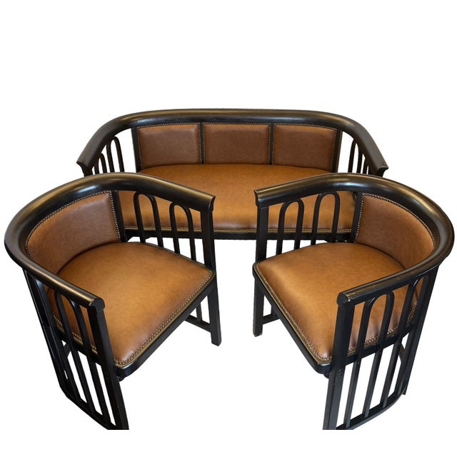 Vienna Secession Bentwood Salon Suite by Josef Hoffmann for Jacob & Josef Kohn, 1890s, Set of 3 For Sale - Image 13 of 13