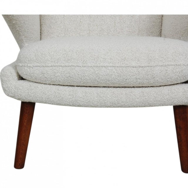 White Papa Bear Chair with Rosewood Armrests by Hans Wegner, 1960s For Sale - Image 8 of 18