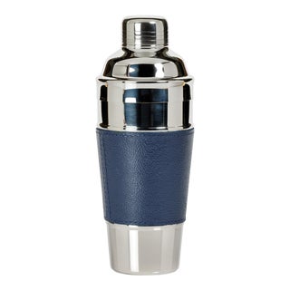 Lucena Nickel & Leather Cocktail Shaker For Sale