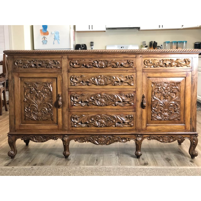 Vintage Spanish Colonial Hand Carved Sideboard Chairish