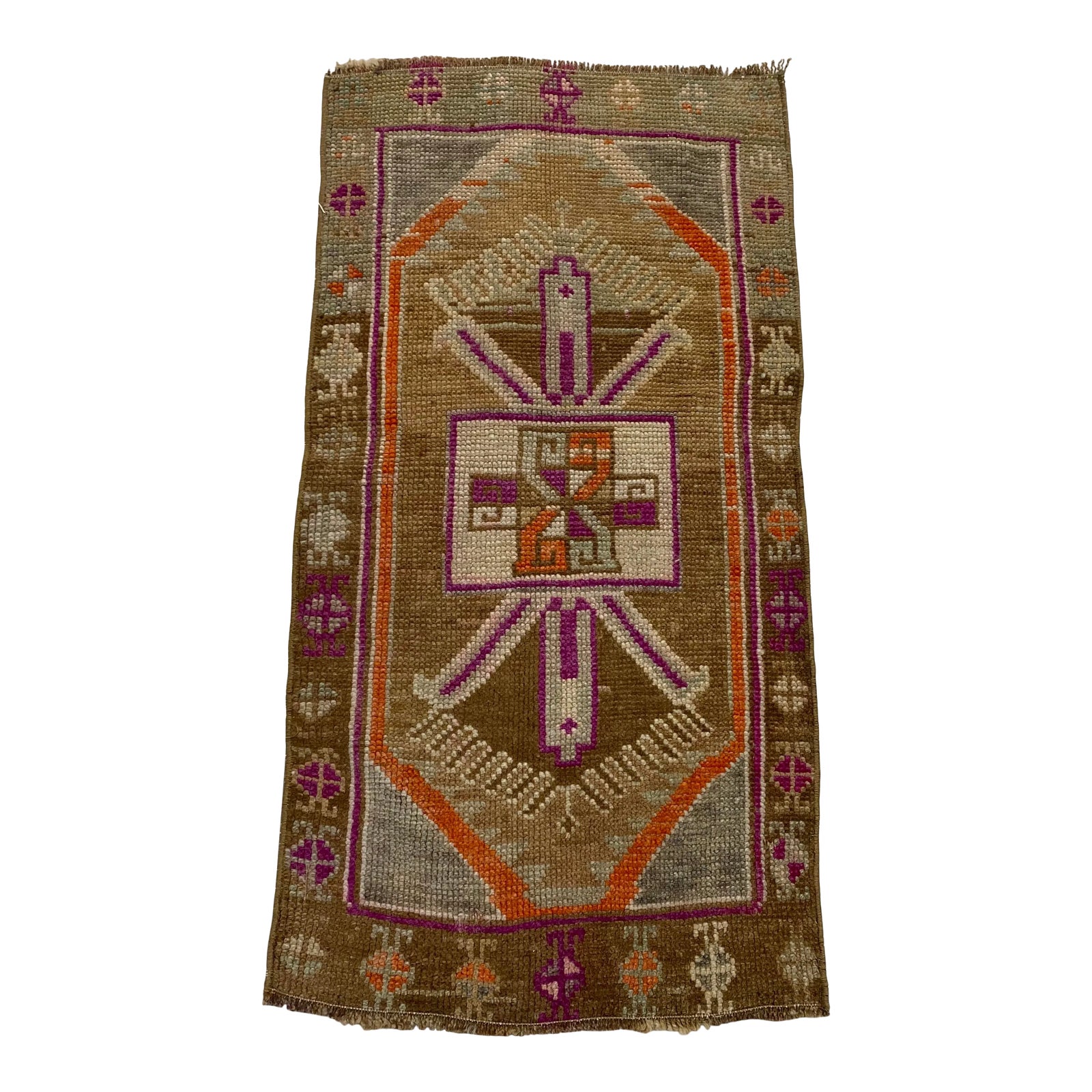 1960s Turkish Handmade Ethnic Runner Rug | Chairish