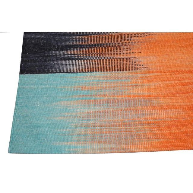 1960s Vintage Mazandaran Natural Color Hand Made Organic Wool Tribal Kilim,8'2"x9'9" For Sale - Image 5 of 6