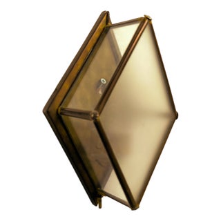 Vintage Brass Lantern with Glass, 1960s For Sale