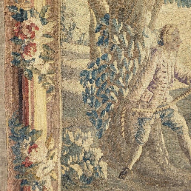 Swing Wool Tapestry, Aubusson, 18th Century For Sale - Image 12 of 18