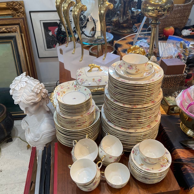 1960s Jean Pouyat Limoges Porcelain Dinnerware - 96 pcs For Sale - Image 12 of 12
