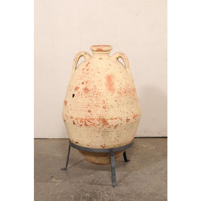 Mediterranean 18th C. Mediterranean Jar on Custom Stand For Sale - Image 3 of 11