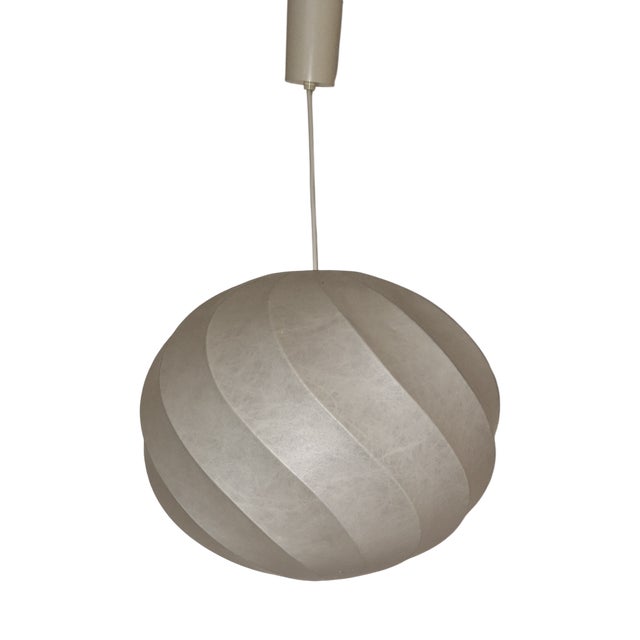 Vintage Italian Cocoon Ceiling Lamp, 1970s For Sale