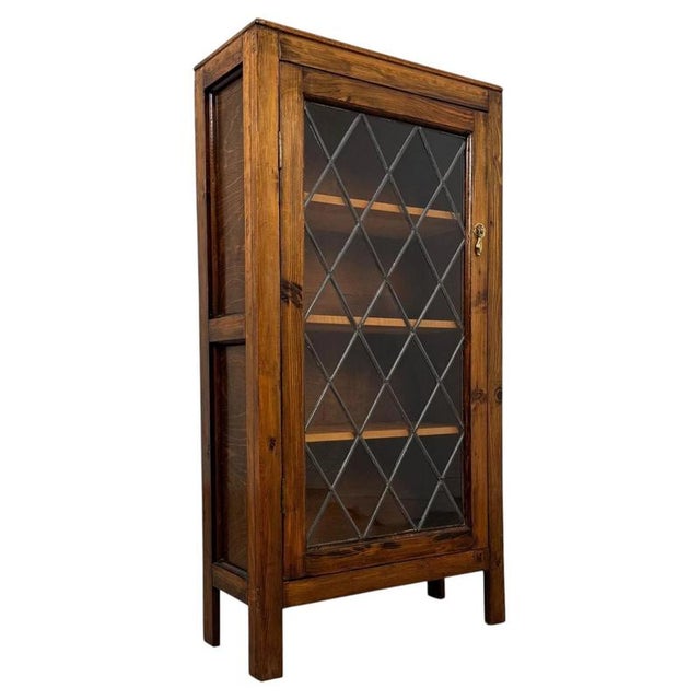 2000 - 2009 20th Century English Rustic Glazed Pine Display Cabinet For Sale - Image 5 of 12