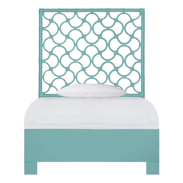 Mar Platform Bed Twin, Turquoise For Sale