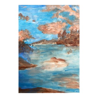 1980s James Tocker Coastal Landscape Painting For Sale