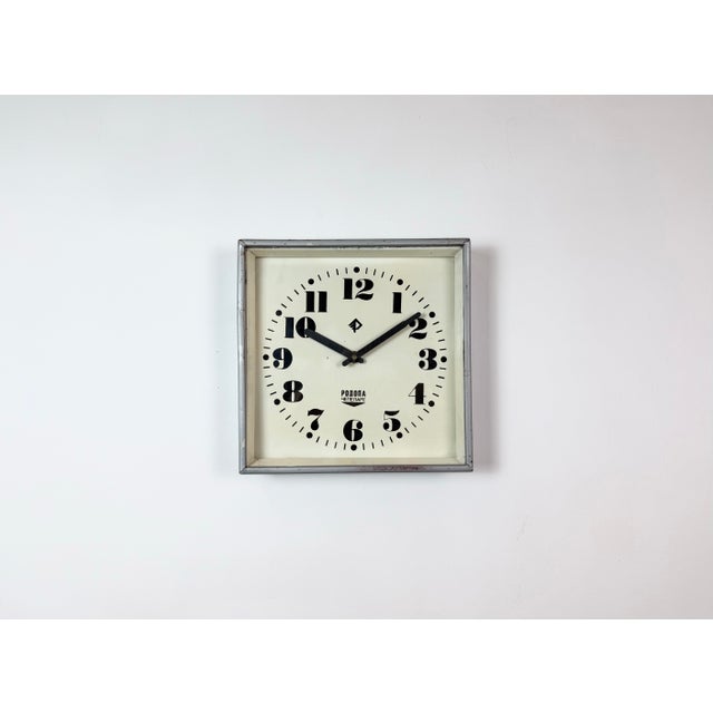 - Wall clock made by Rodopa Chepelare in Bulgaria during the 1960s - Was used in factories, schools and railway stations -...