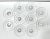 An elegant set of ten vintage Heisey crystal plates featuring a crisp starburst motif at the center and a clean,...