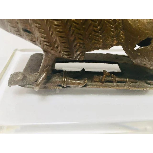 Bronze Antique Lion Beast Cast Bronze Figurine For Sale - Image 8 of 13