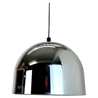 Chromed Metal Bubble Hanging Light attributed to Rolf Krüger for Staff Lights, Germany, 1970s For Sale