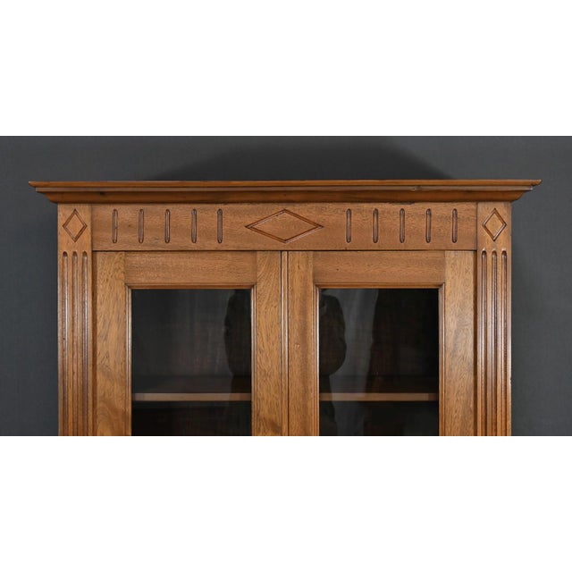 Small Louis XVI Style Mahogany Glass Bookcase, 1930s For Sale - Image 4 of 16