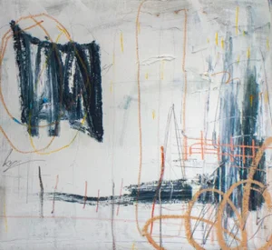"Revisionist History" Original Abstract Mixed Media Painting by Brian Jerome