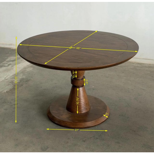 Made to Order: Forma Dining Table in White Oak, 42” For Sale - Image 16 of 16
