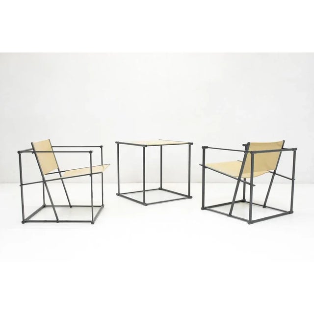 Pastoe Cubic FM60 Chairs & Table by Radboud van Beekum for Pastoe, 1980s, Set of 3 For Sale - Image 4 of 12
